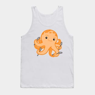 Spoonie Octopus (Orange) Tank Top